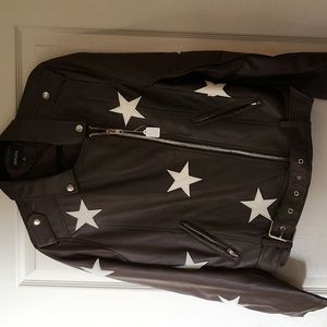 NWT- Star moto jacket, chocolate brown